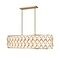 Z-Lite Harden Linear Chandelier, 10-Light, 13 In.W x 43 In.L x 11.75 In.H, Modern Gold/White 1948-42L-MGLD - alternate 1